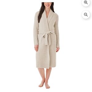 Elegant Cream Women's Knit Robe